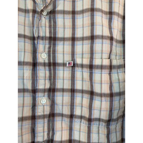 RALPH LAUREN Men’s Vintage Plaid Short Sleeve Button Down Shirt / Size: Large - Picture 6 of 6